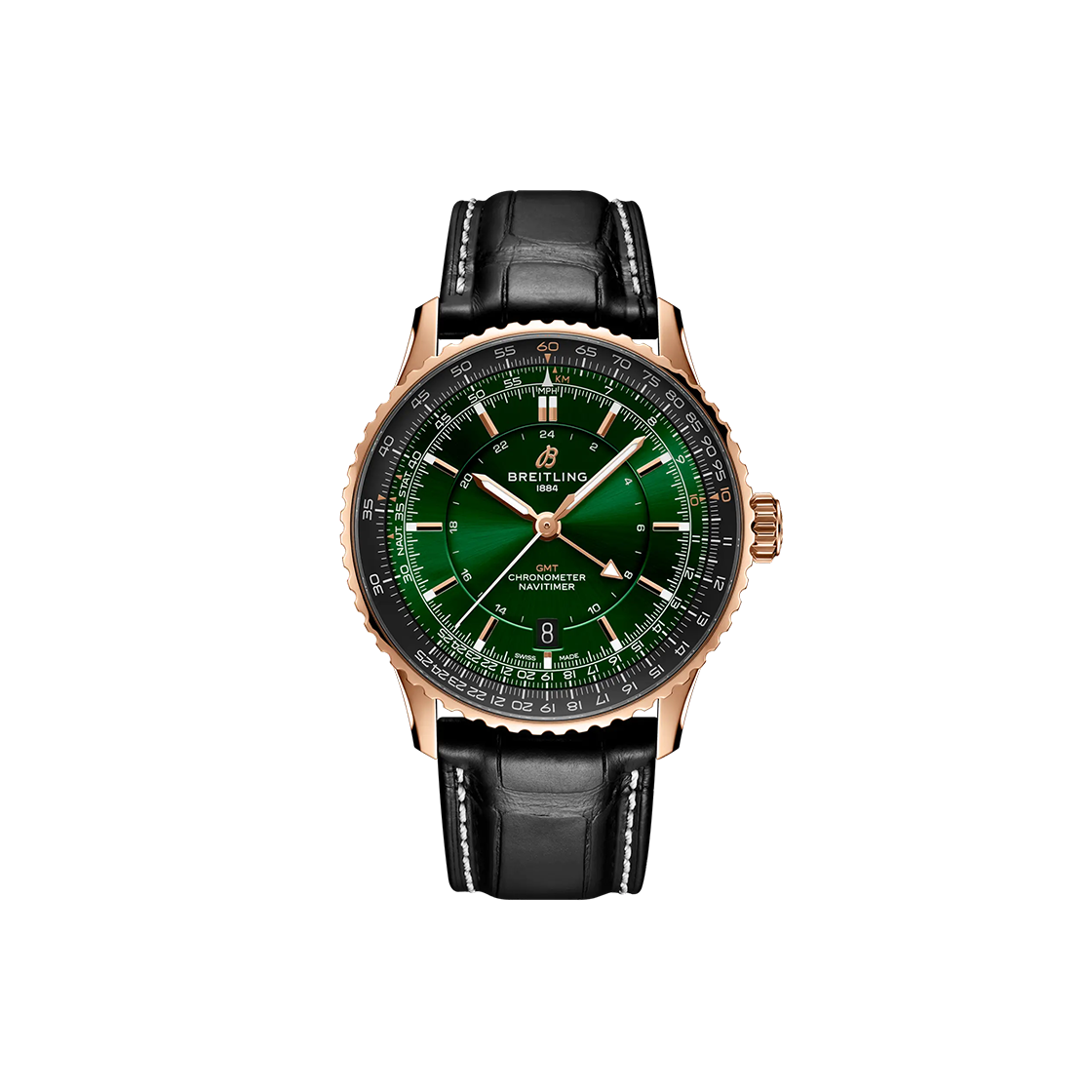 ITJJ5IJ7AEKD Breitling Navitimer GMT 41 Green Dial - No. 6462