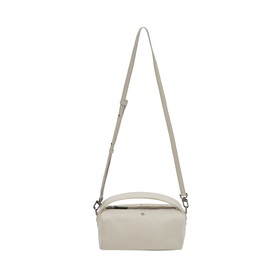 세터 베로나 신세틱 스웨이드 백 크림(SATUR Verona Synthetic Suede Bag Cream)