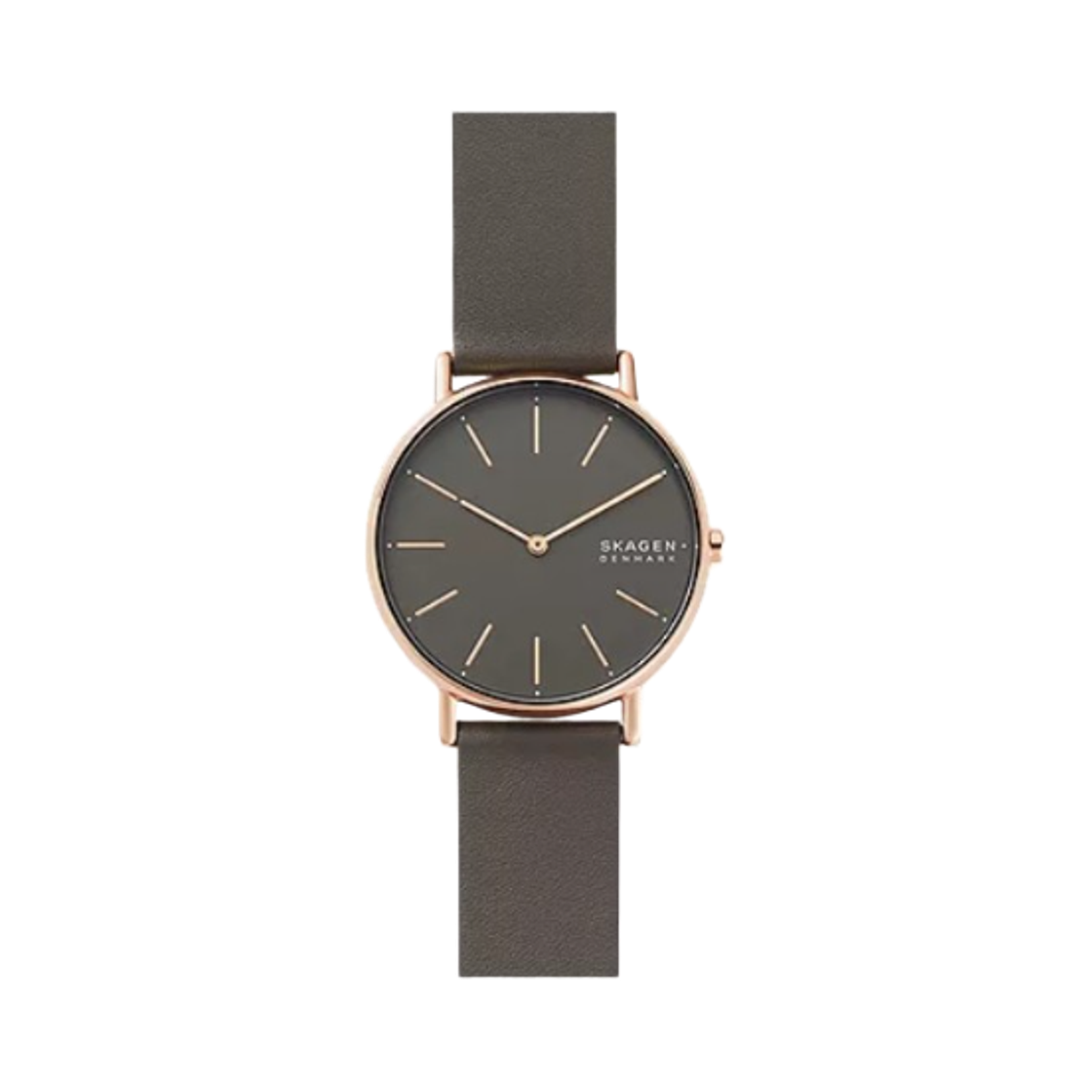 스카겐 시그니쳐 쿼츠 투핸드 38mm 레더 차콜(Skagen Signature Quartz Two-Hand 38mm Leather Charcoal)