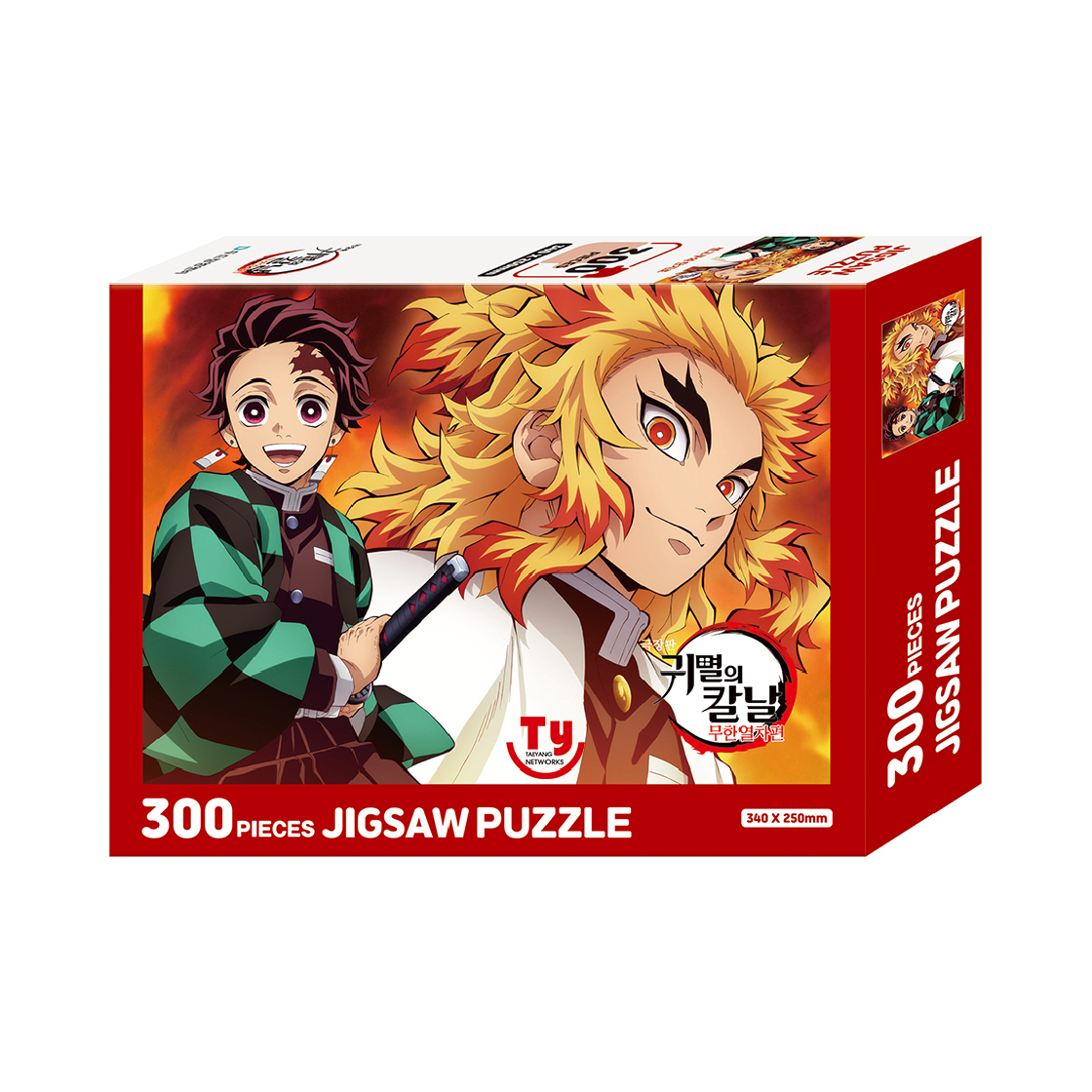 하이라이트픽 귀멸의 칼날 직소퍼즐 300피스 렌고쿠와 탄지로