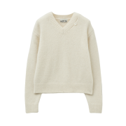 SATUR W Essen Two Tone Mohair Blend Knit White