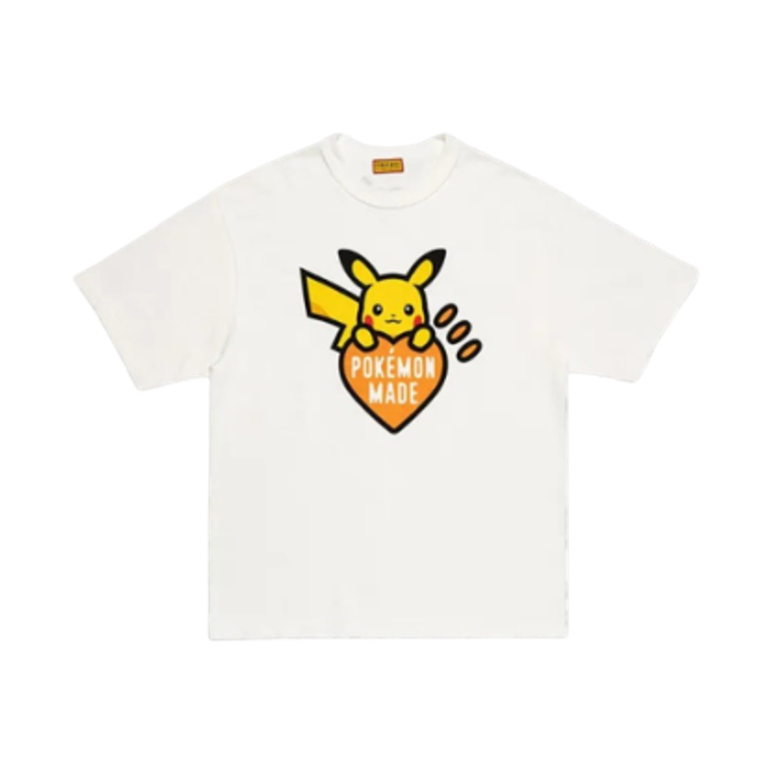 휴먼 메이드 x 포켓몬 그래픽 티셔츠 화이트 오렌지 - 시부야 파르코 스토어 한정(Human Made x Pokemon Graphic T-Shirt White Orange - Shibuya Parco Store Exclusive) - 1