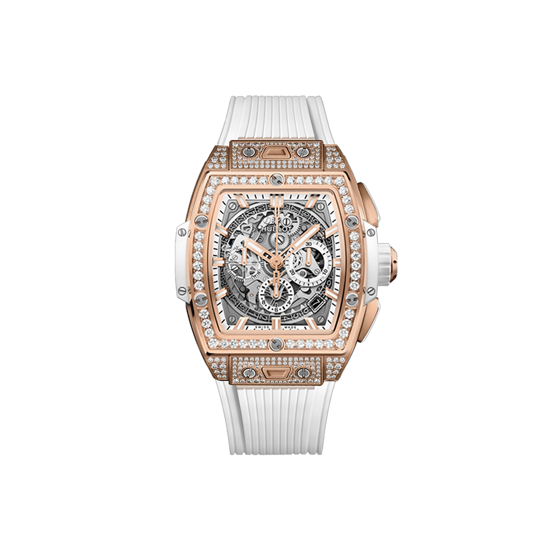 위블로 스피릿오브빅뱅 42-642.OE.2010.RW.1204 베젤러그다이아 스켈레톤 바 NO.6480(Hublot Spirit of Big Bang 42mm Diamond Bezel Skeleton Watch NO.6480)