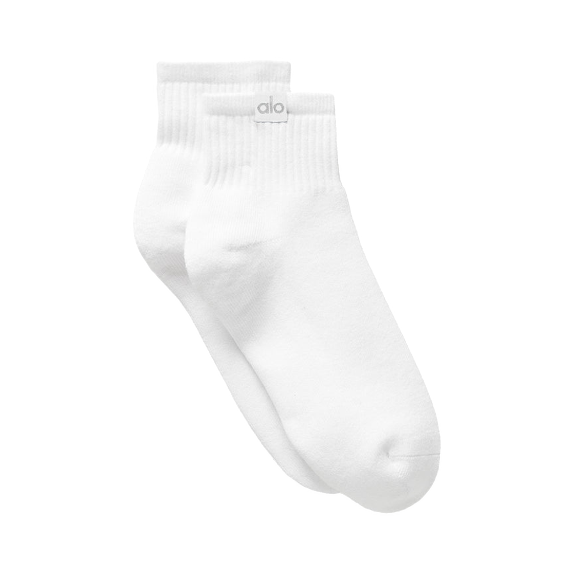 A0812U (W) Alo Yoga Quarter Crew Street Sock White