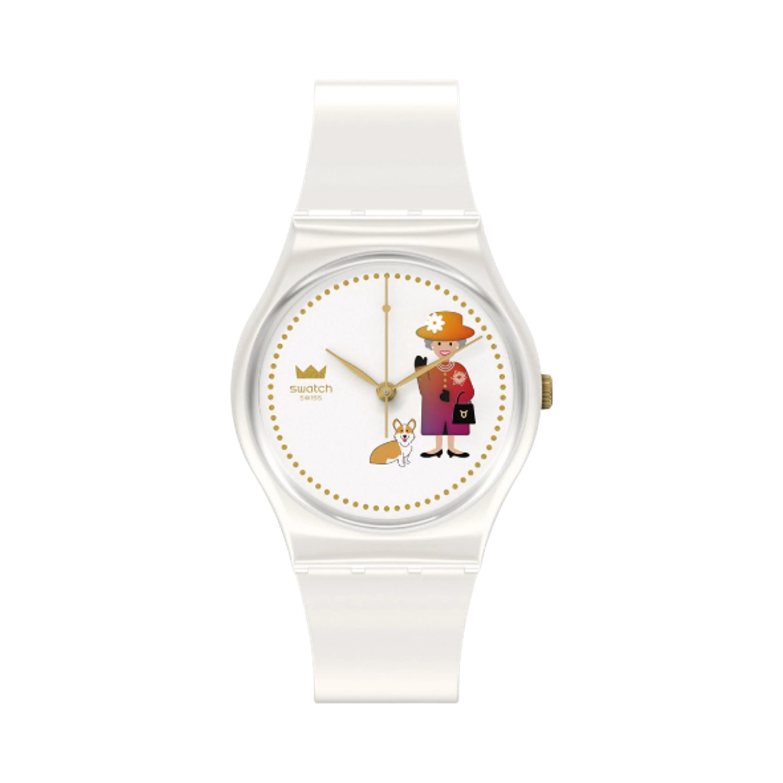 스와치 하우 마제스틱 34mm 쿼츠 화이트 골드(Swatch How Majestic 34mm Quartz White Gold)
