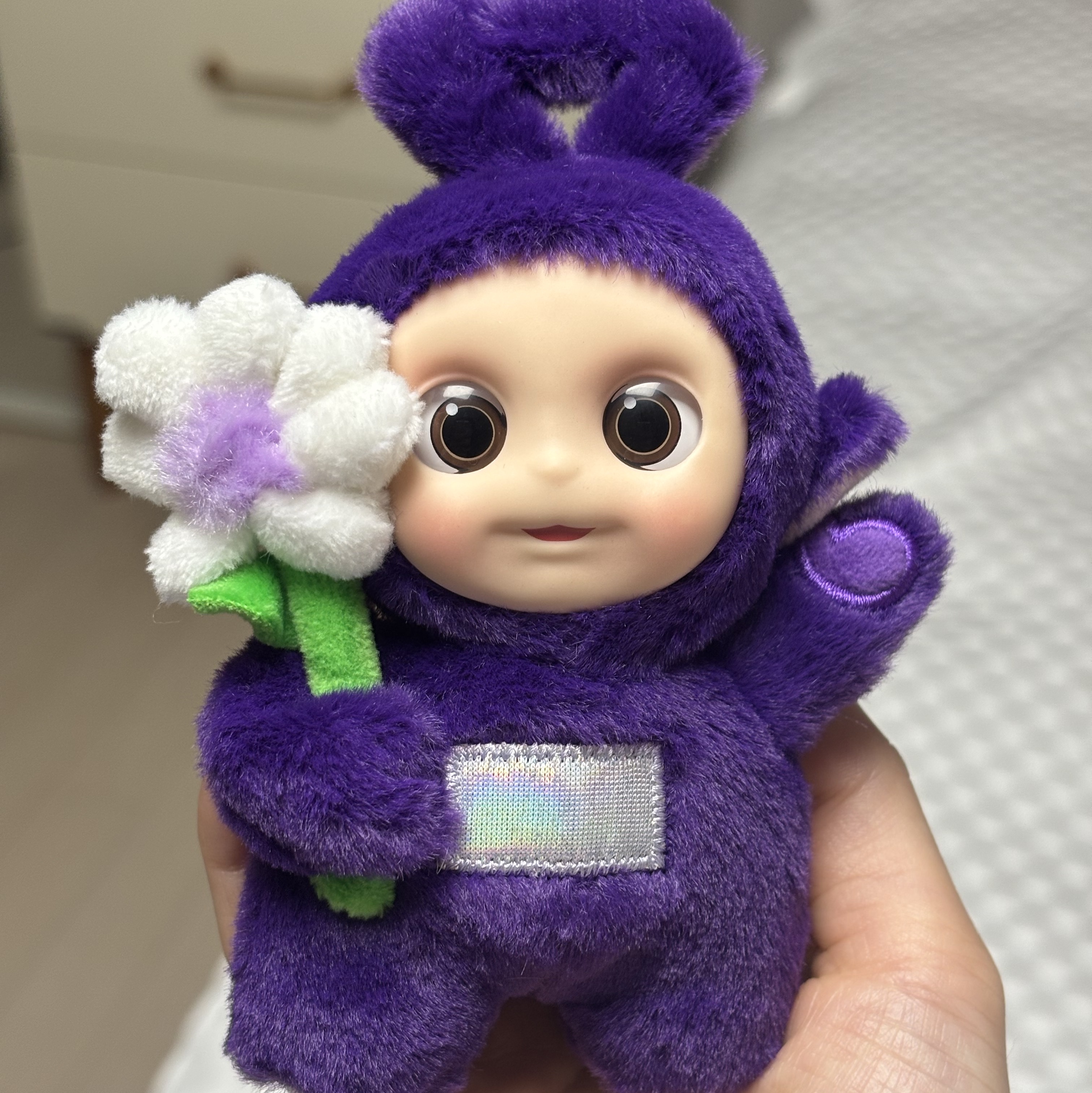 Pop Mart Teletubbies Say Hello Series Figures Sealed Case Tinky Winky's Chill Flower (Opened Case) 착용 스타일 - 2