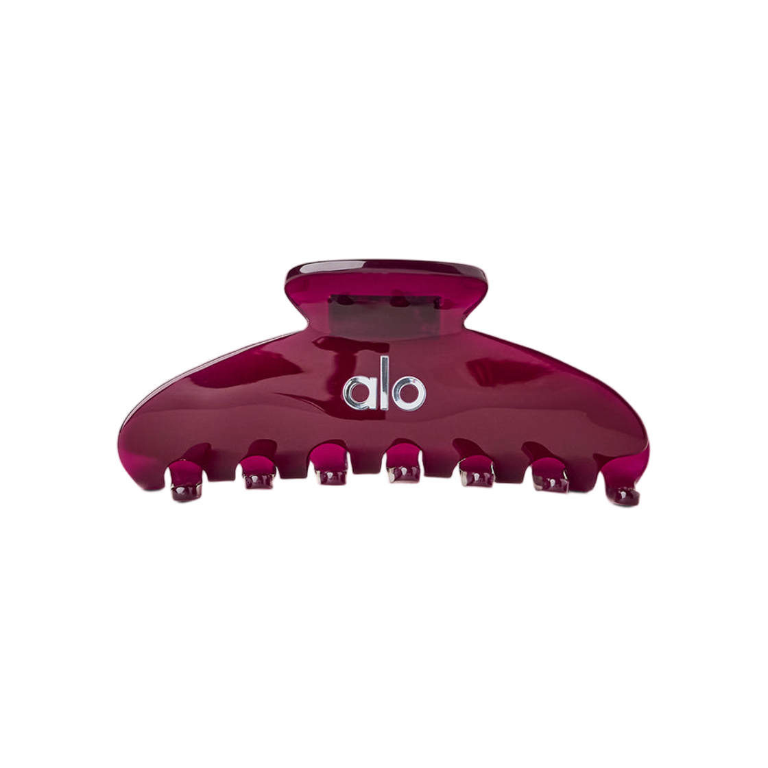 A0286W (W) Alo Yoga 90's Claw Clip Burgundy Clear