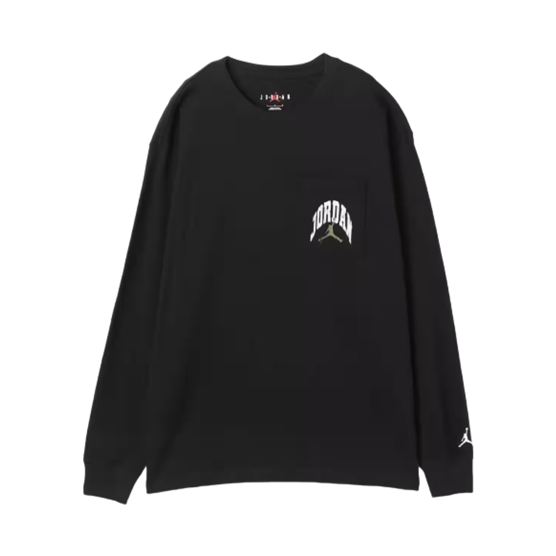 HV4568-010 Jordan Brooklyn Realtree Long Sleeve Pockets Crewneck Sweatshirt Black Sail (HV4568-010)
