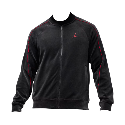 조던 브루클린 벨루어 트랙 자켓 블랙 짐 레드