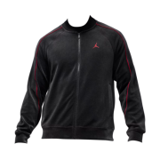 Jordan Brooklyn Velour Track Jacket Black Gym Red