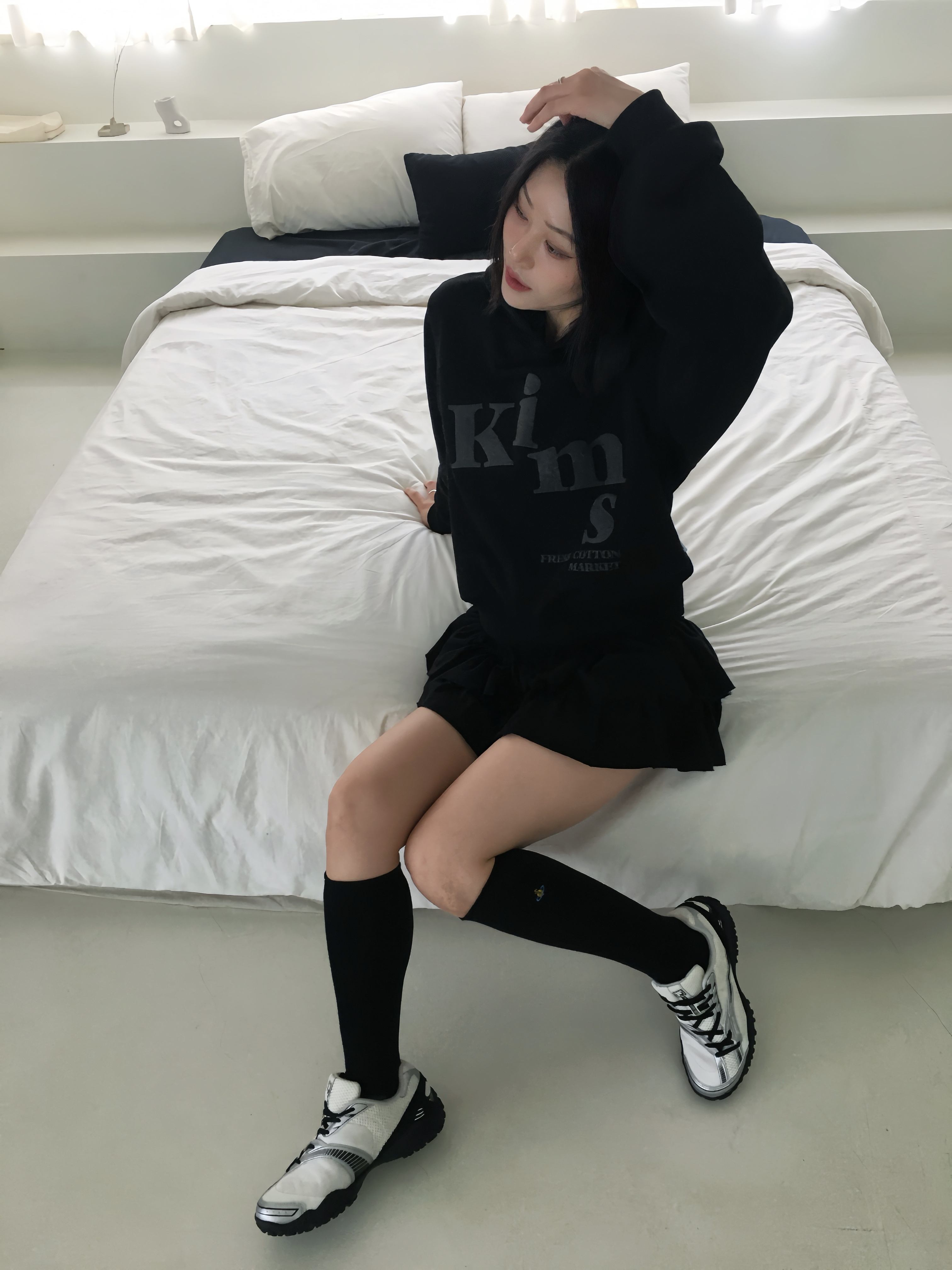 Fila Echappe v2 White Black 착용 스타일 - 1