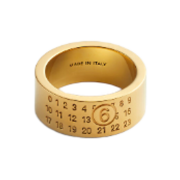 MM6 Maison Margiela Numeric Minimal Signature Ring Yellow Gold