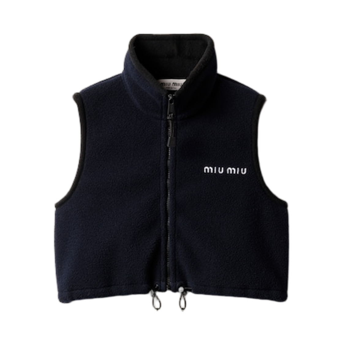 (W) 미우 미우 플리스 탑 네이비((W) Miu Miu Fleece Top Navy)