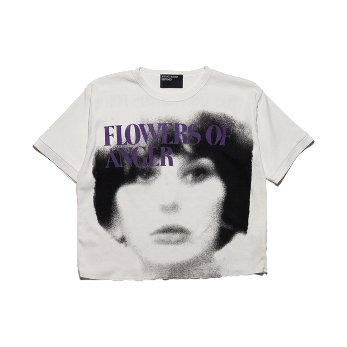 (W) 앙팡 리쉬 데프리메 플라워 오브 앵거 티셔츠 페이디드 화이트((W) Enfants Riches Deprimes Flower of Anger T-Shirt Faded White) - 1
