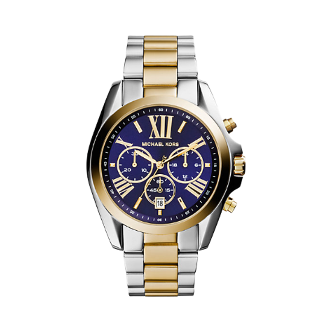 (W) 마이클 코어스 오버사이즈드 브래드쇼 43mm 워치 스테인리스 스틸 골드((W) Michael Kors Oversized Bradshaw 43mm Watch Stainless Steel Gold)