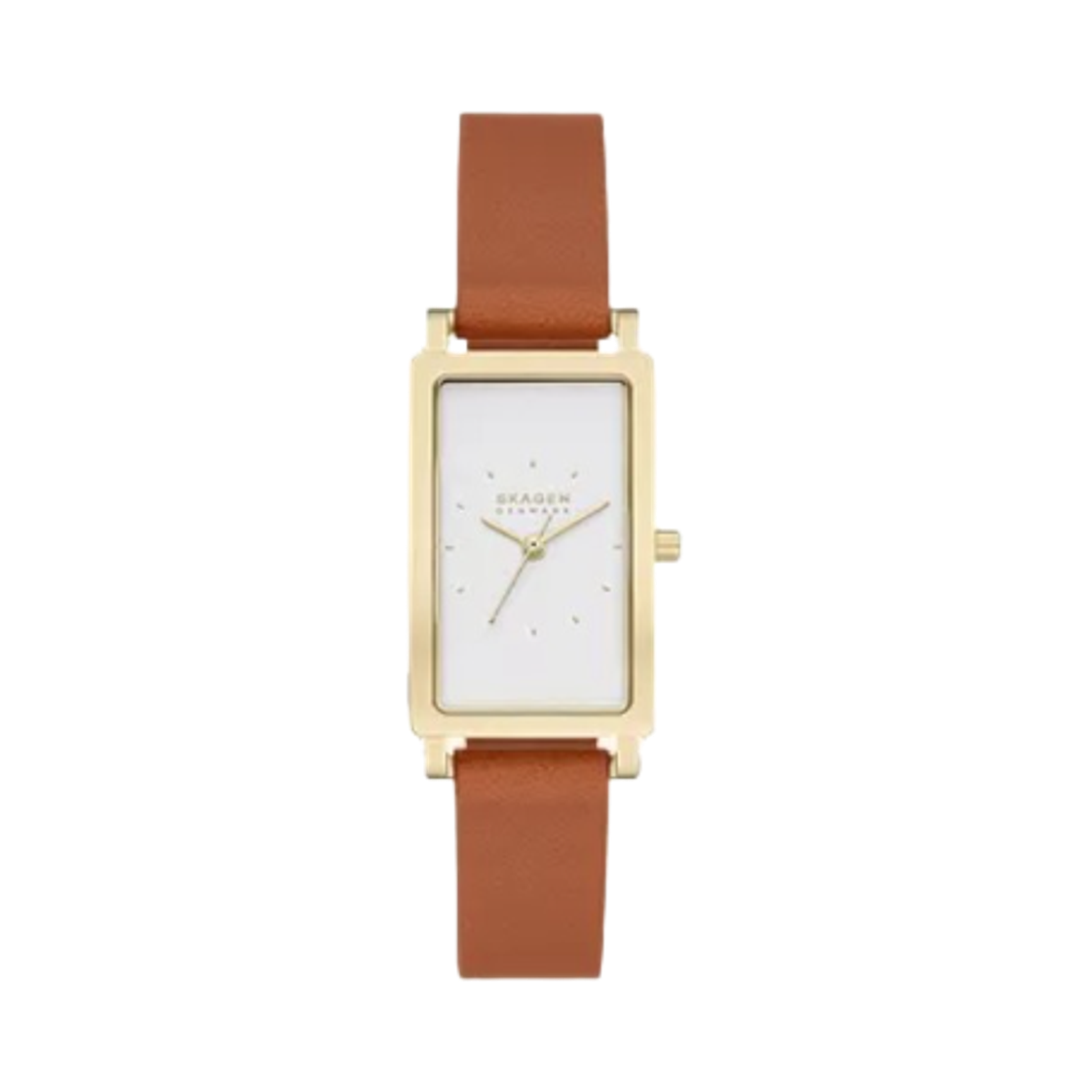 스카겐 하겐 릴리 쿼츠 쓰리핸드 22mm 화이트 레더 브라운(Skagen Hagen Lille Quartz Three-Hand 22mm White Leather Brown)