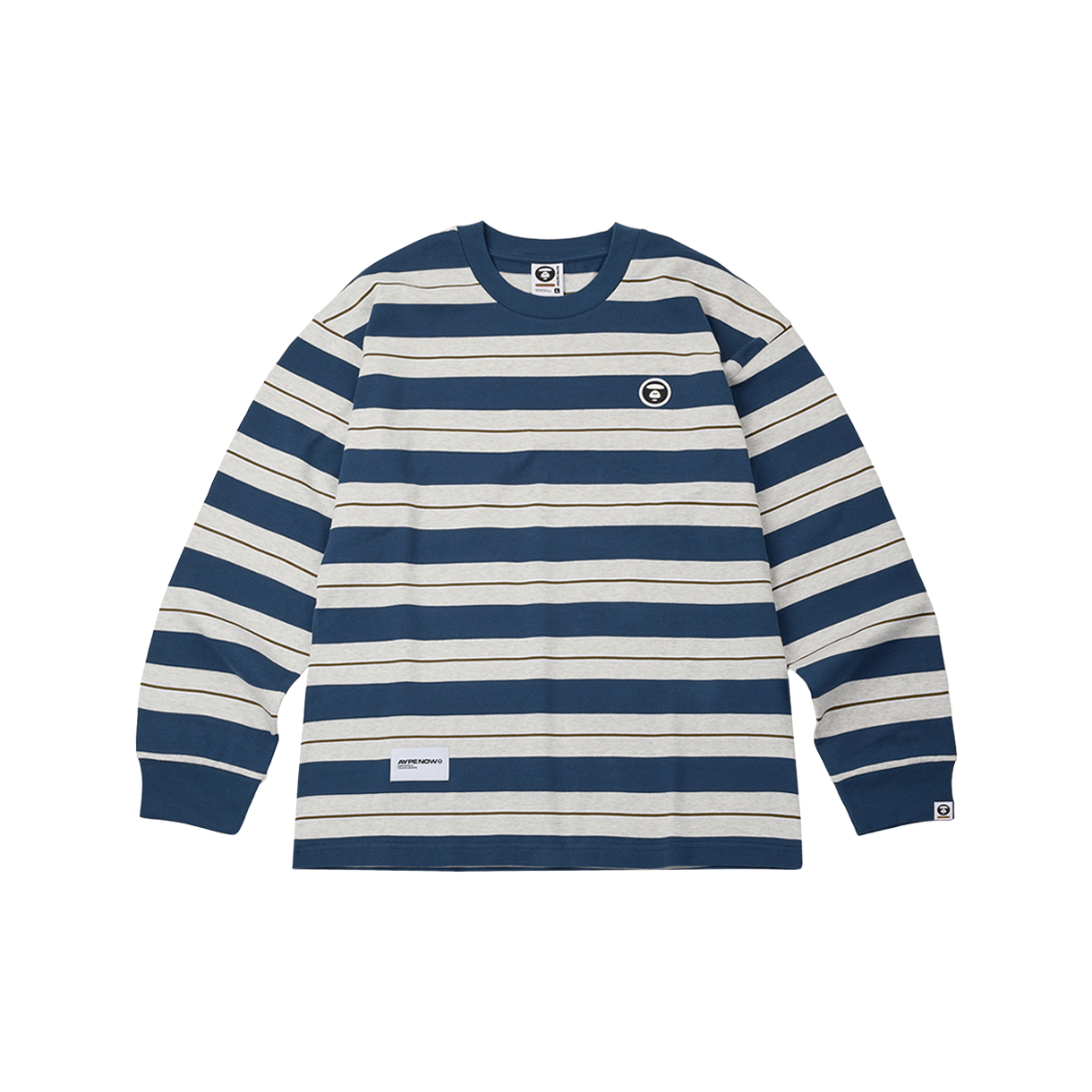 에이프 나우 롱 티 네이비 그레이 - 25FW(AAPE Now Long Tee Navy Grey - 25FW)