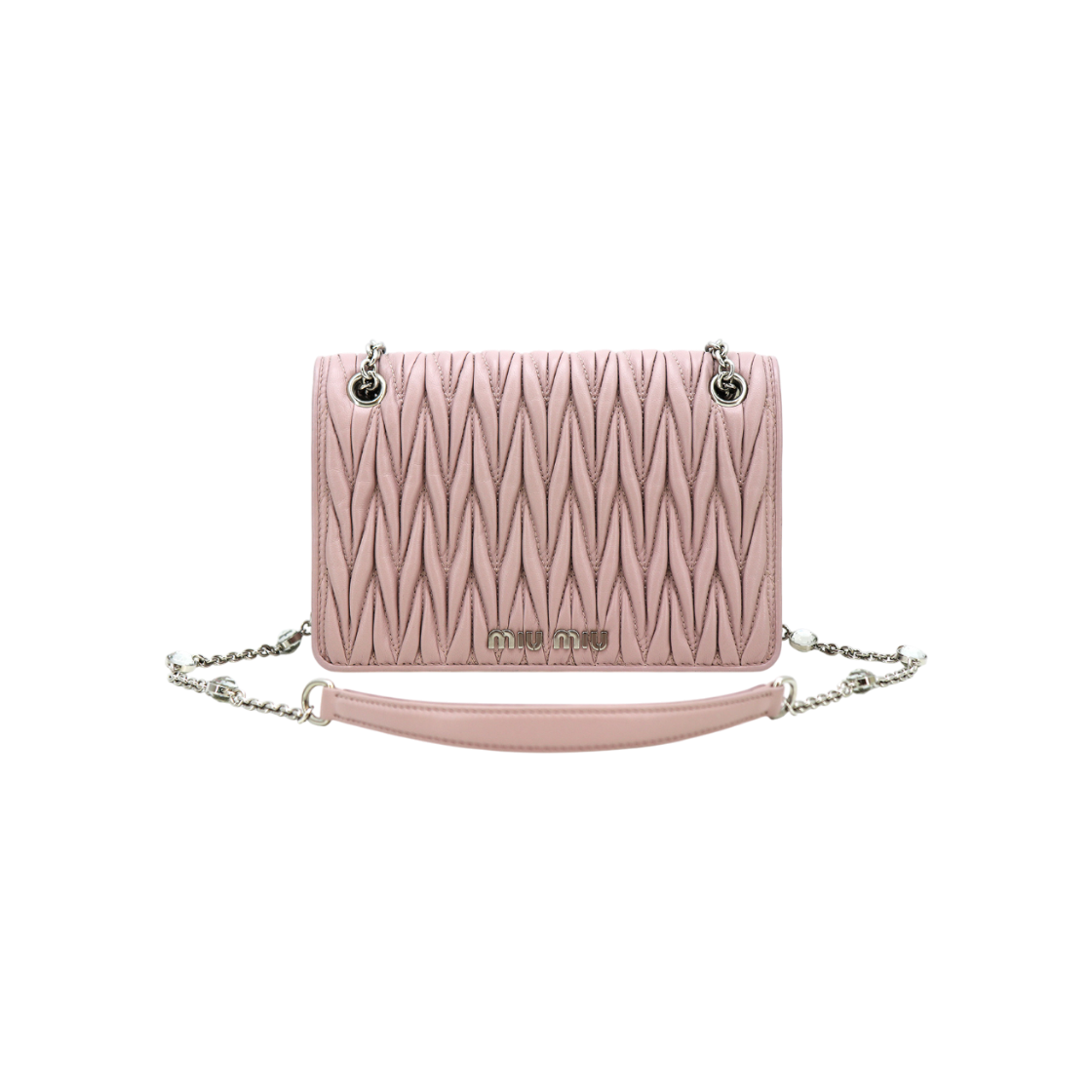IT3L2OGQ24PO Miu Miu Matelasse Napa Mini Shoulder Bag