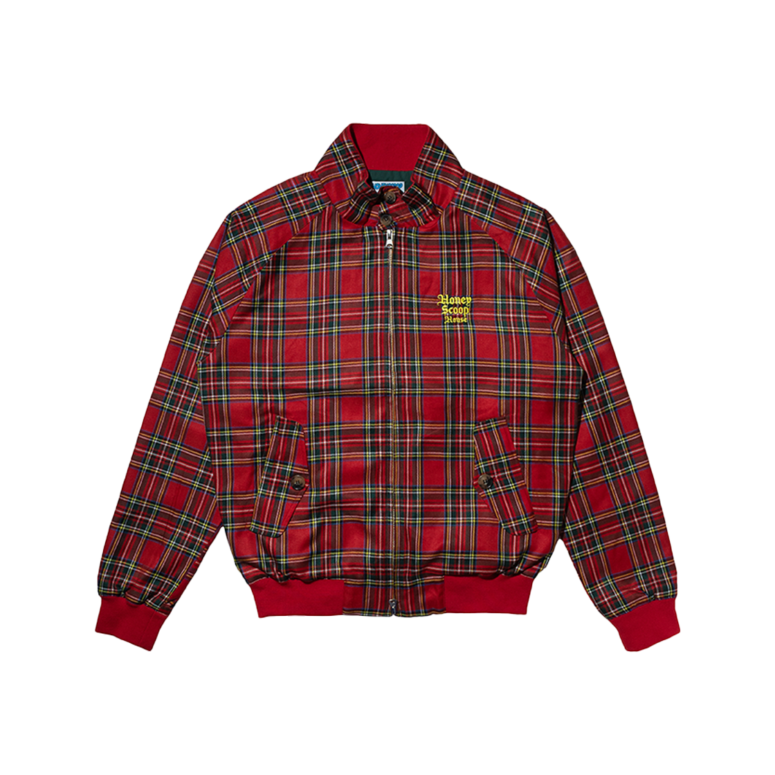 허니스쿱하우스 OE 로고 체크 자켓 레드(Honey Scoop House OE Logo Check Jacket Red)