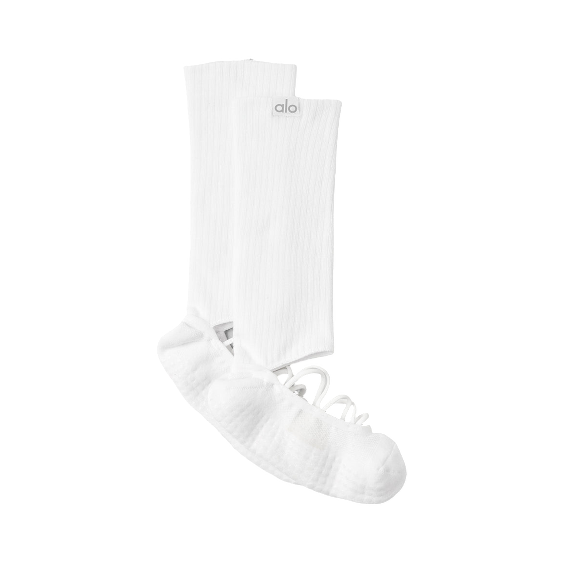 A0411W (W) Alo Yoga Strappy Siren Grip Sock White