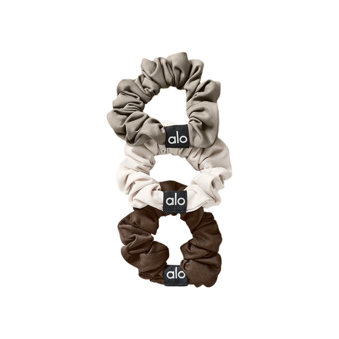 (W) 알로 요가 프레쉬 미니 스크런치 라이트 코코아 본 에스프레소 (3개입)