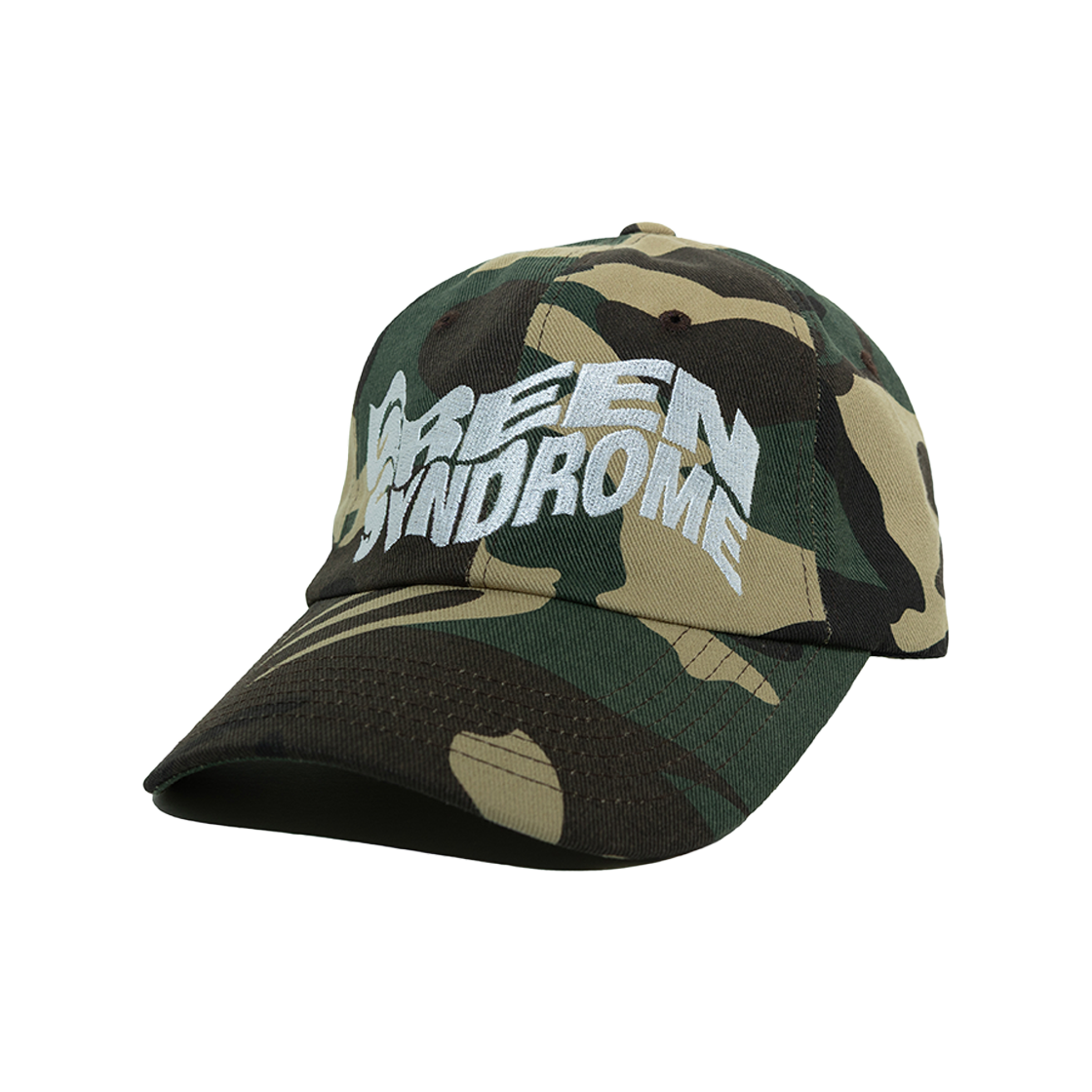 그린신드롬 위어드 로고 베이스볼 캡 카모(Green Syndrome Weird Logo Baseball Cap Camo)