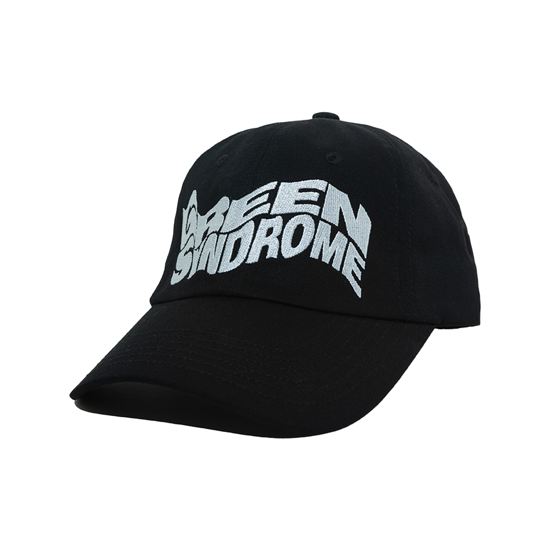 그린신드롬 위어드 로고 베이스볼 캡 블랙(Green Syndrome Weird Logo Baseball Cap Black)