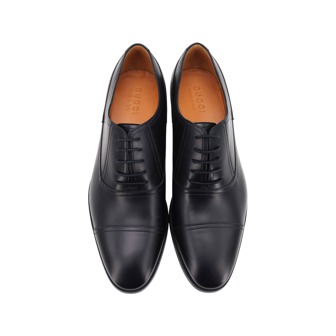 ITK4BFG8ICUP Gucci Leather Lace Up Shoes