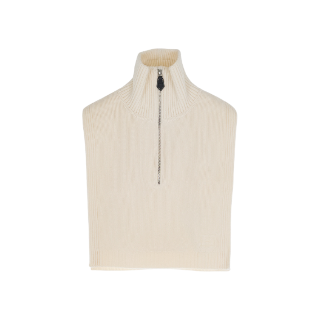 ITRJNDGHP966 Hermes Camionneur Bib Collar Top Free Ecru