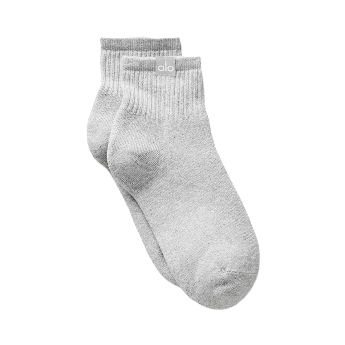 A0812U (W) Alo Yoga Quarter Crew Street Sock Athletic Heather Grey