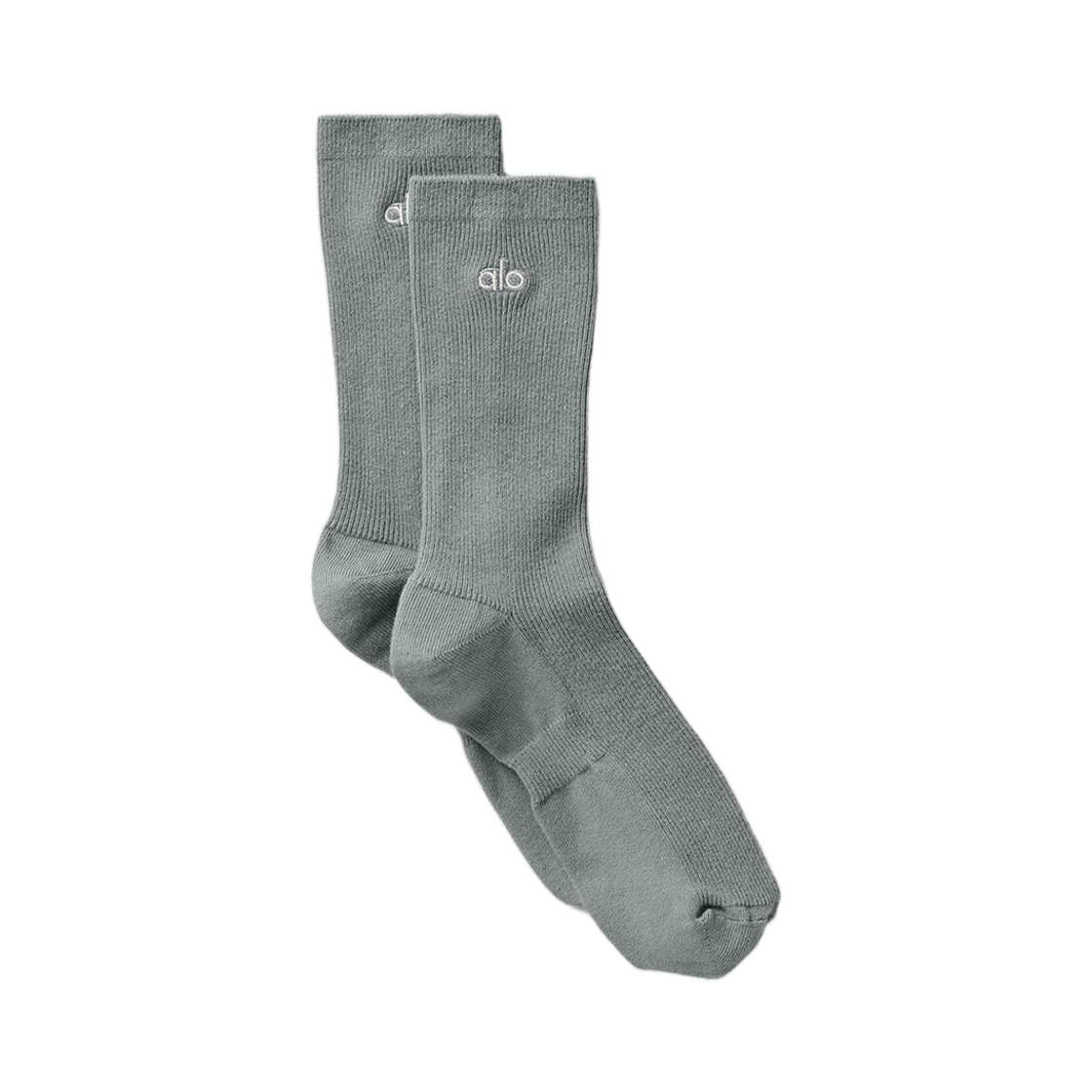 A0649U Alo Yoga Unisex Half Crew Understated Sock Lunar Grey