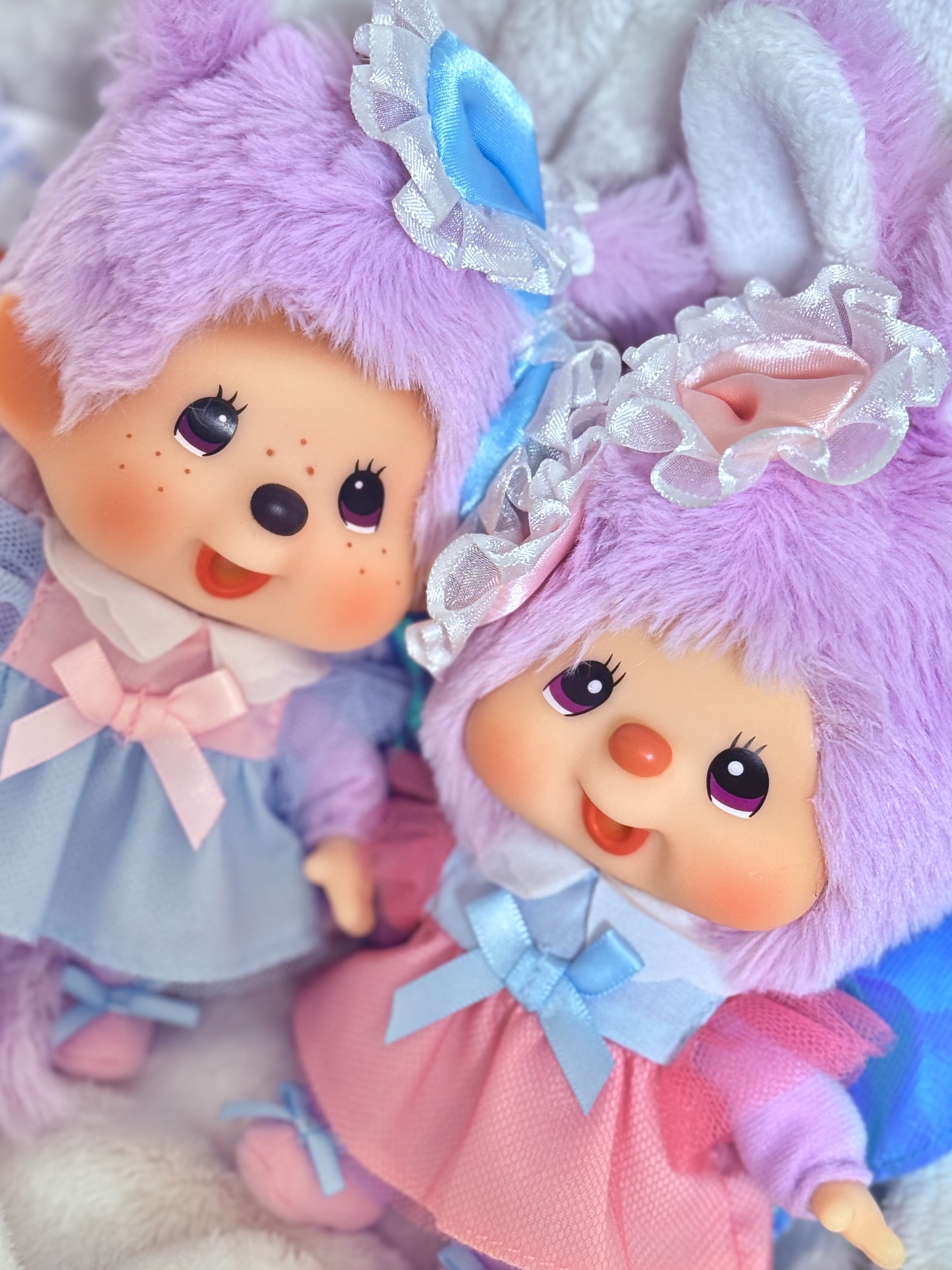 Monchhichi Lavender Sprite Chimutan Bag Charm 착용 스타일 - 1