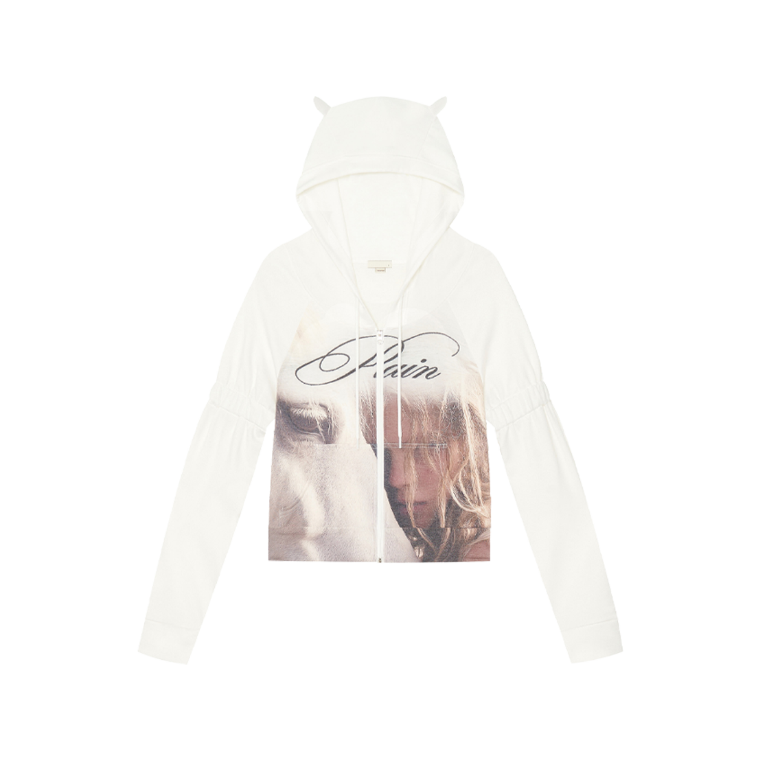 Bonnae-158 [KREAM 단독] Bonnae Ear Zip Hoodie White