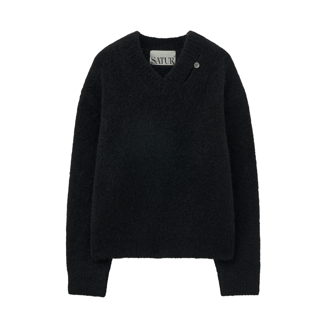 SA254MKT18BLK0 SATUR Essen Two Tone Mohair Blend Knit Black