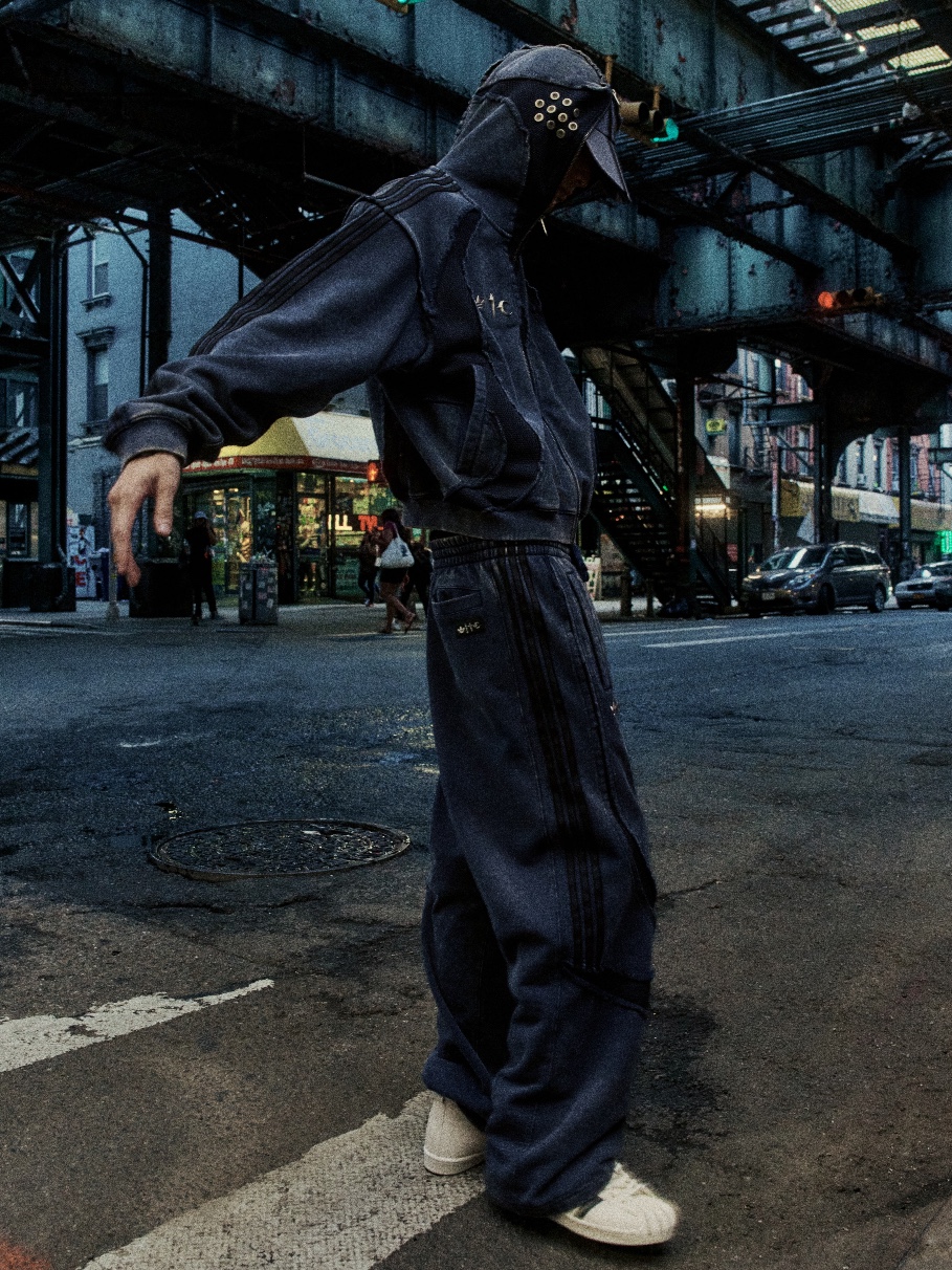 Adidas x Thug Club Teamgeist Sweat Hooded Zip Up Night Indigo - KR Sizing, Adidas x Thug Club Teamgeist Sweatpants Night Indigo - KR Sizing 착용 스타일 - 2