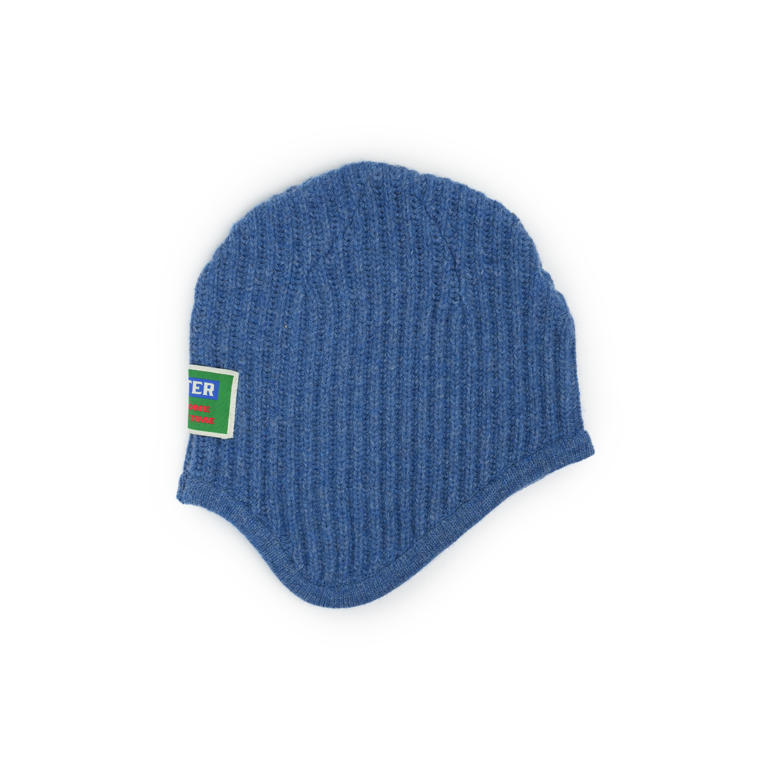 P0000BEO Greenbutter Merino Wool Earflap Beanie Blue