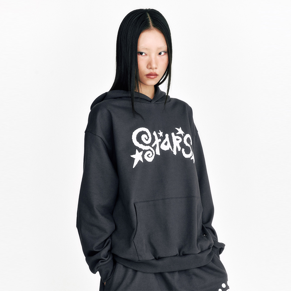쎄르페 스타 엠보 후드티 차콜(SSERPE Star Embossed Hoodie Charcoal) - 5
