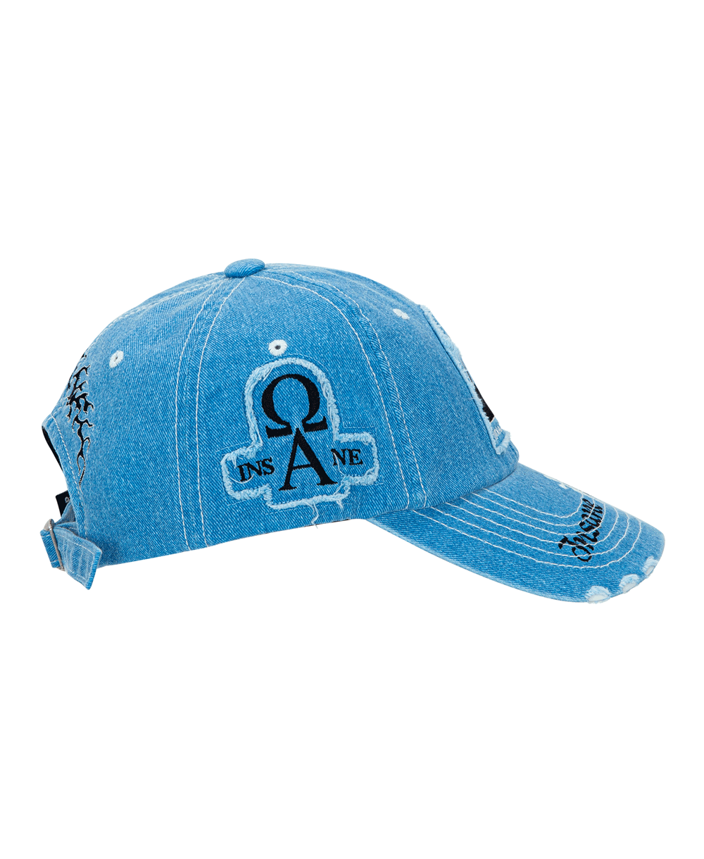 인세인개러지 인세인 그런지 패치 볼 캡 - 블루(INSANE GARAGE Insane Grunge Patch Ball Cap_Blue) - 5