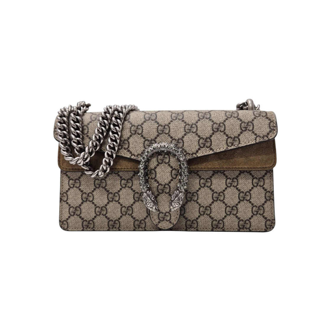 ITR5LUHMV7MB Gucci GG Supreme Canvas Dionysus Small Beige Shoulder Bag