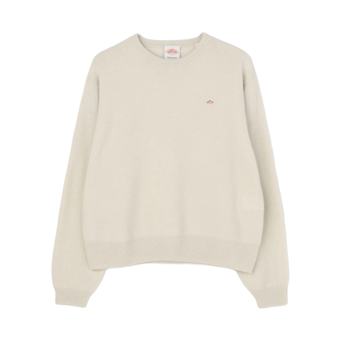 DT-0027 (W) Danton Lambswool Crewneck Knit Pullover Off White