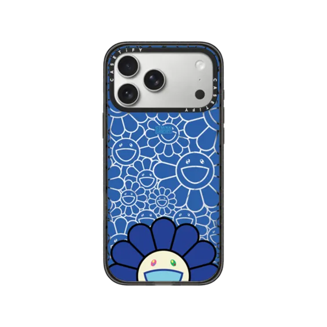 케이스티파이 x 무라카미 타카시 아이폰 스마일 블루 폰 맥세이프 임팩트 케이스(Casetify x Murakami Takashi iPhone Smile Blue Phone Magsafe Impact Case)