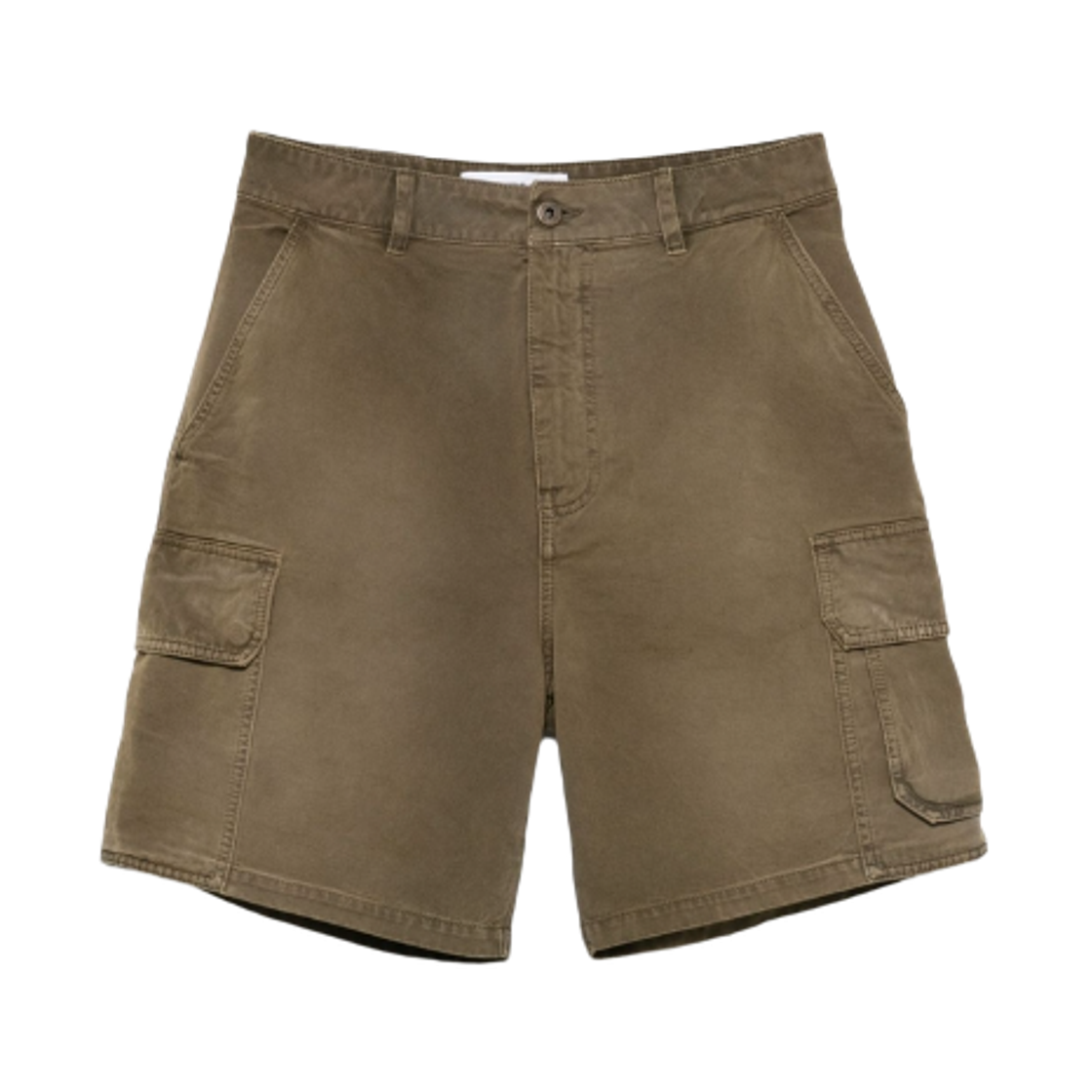 H526Y1AW05-4160 Loewe Cargo Shorts in Cotton Khaki Green