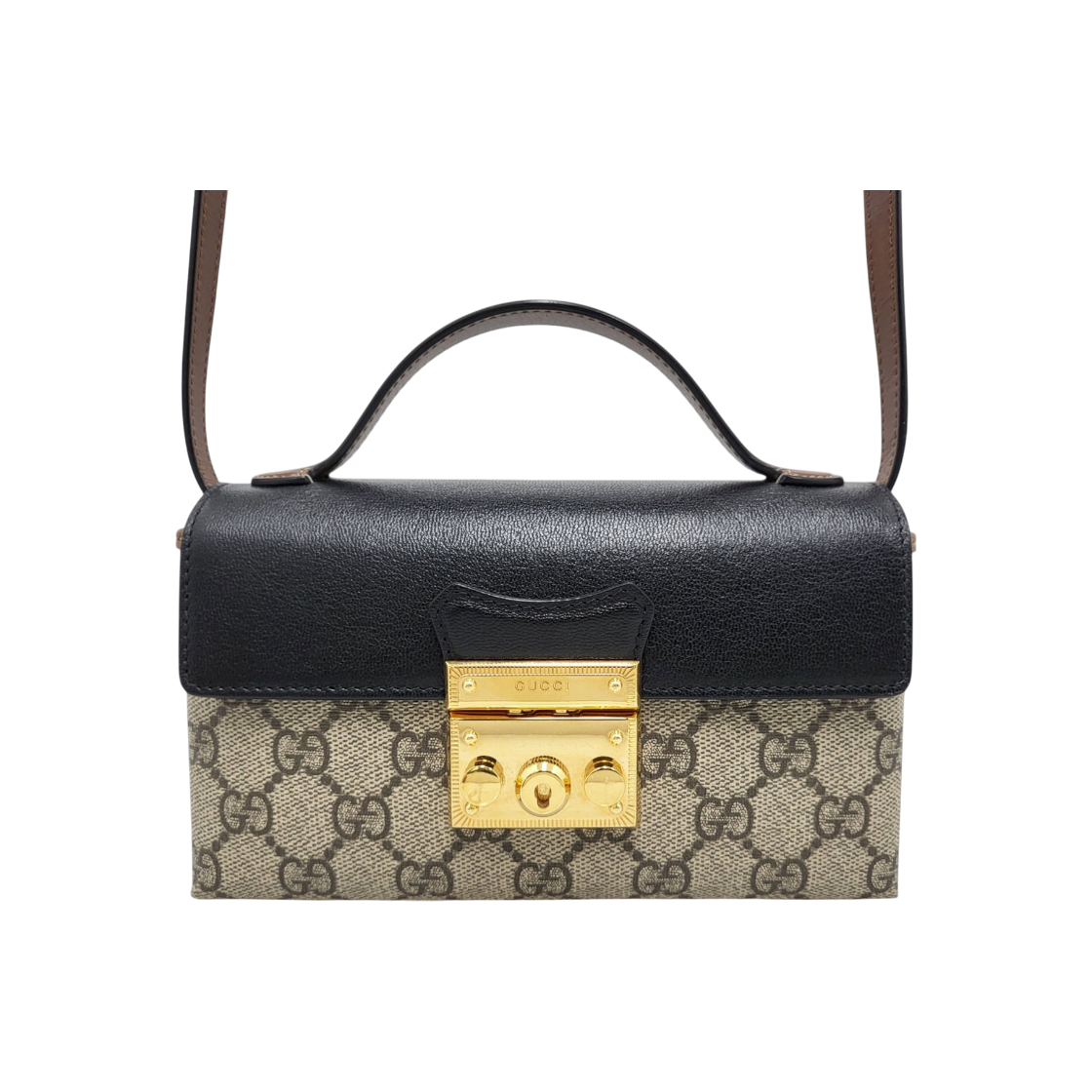 ITMUOHLJ4LWM Gucci GG Supreme Padlock Top Handle Shoulder Bag