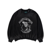 Undermycar 25FW Santa Monica Jamboree VTG Crewneck Washed Black