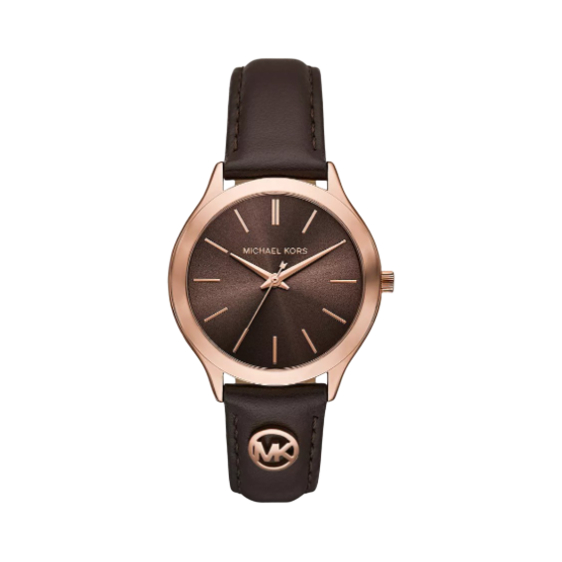 MK7546 (W) Michael Kors Slim Runway Quartz Three-Hand 38mm Leather Brown