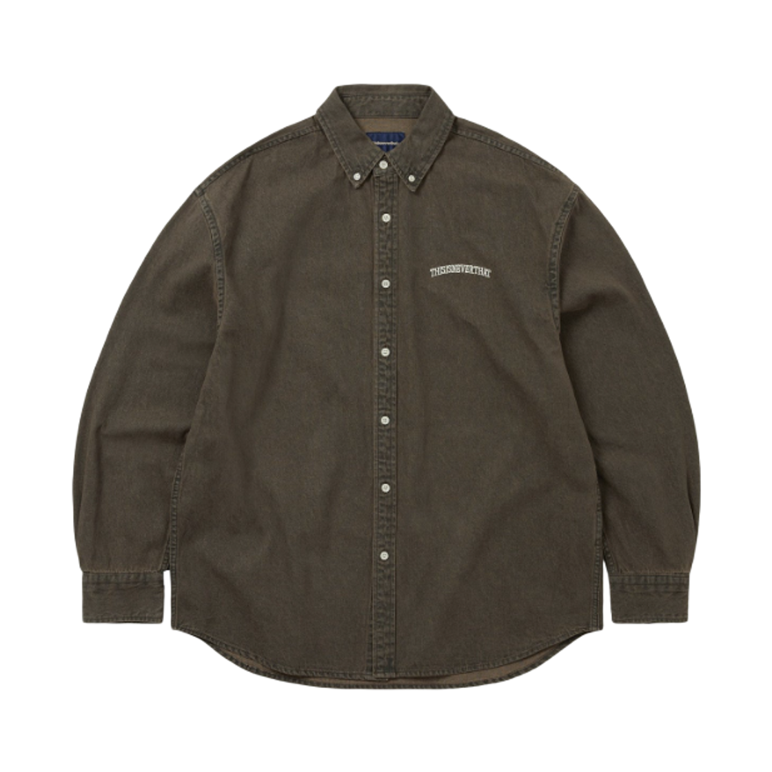 디스이즈네버댓 워시드 데님 셔츠 브라운(Thisisneverthat Washed Denim Shirt Brown) - 1
