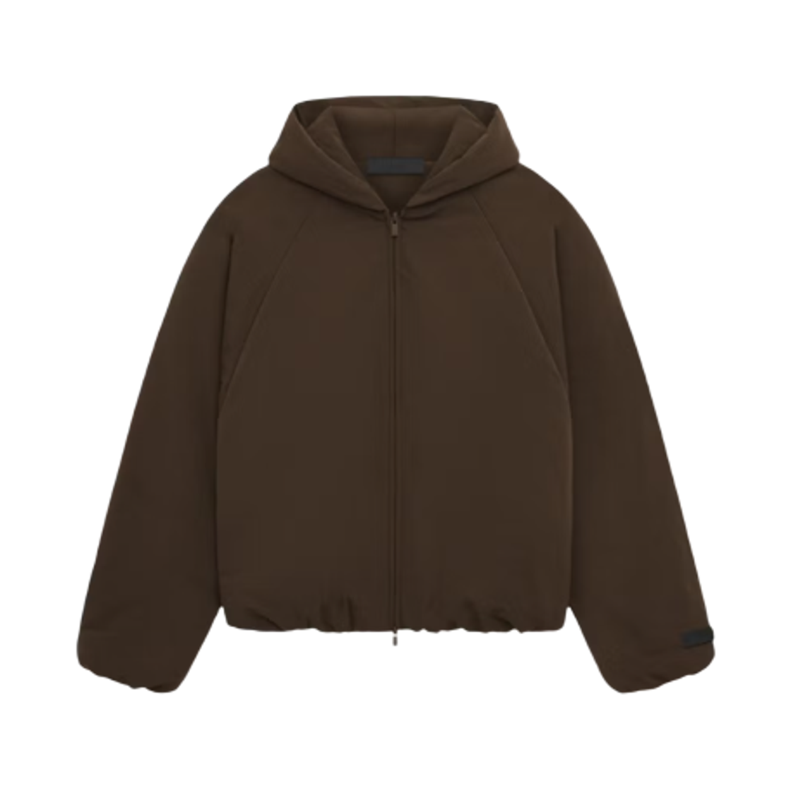 - Essentials Military Nylon Hooded Bomber Brown - 24FW