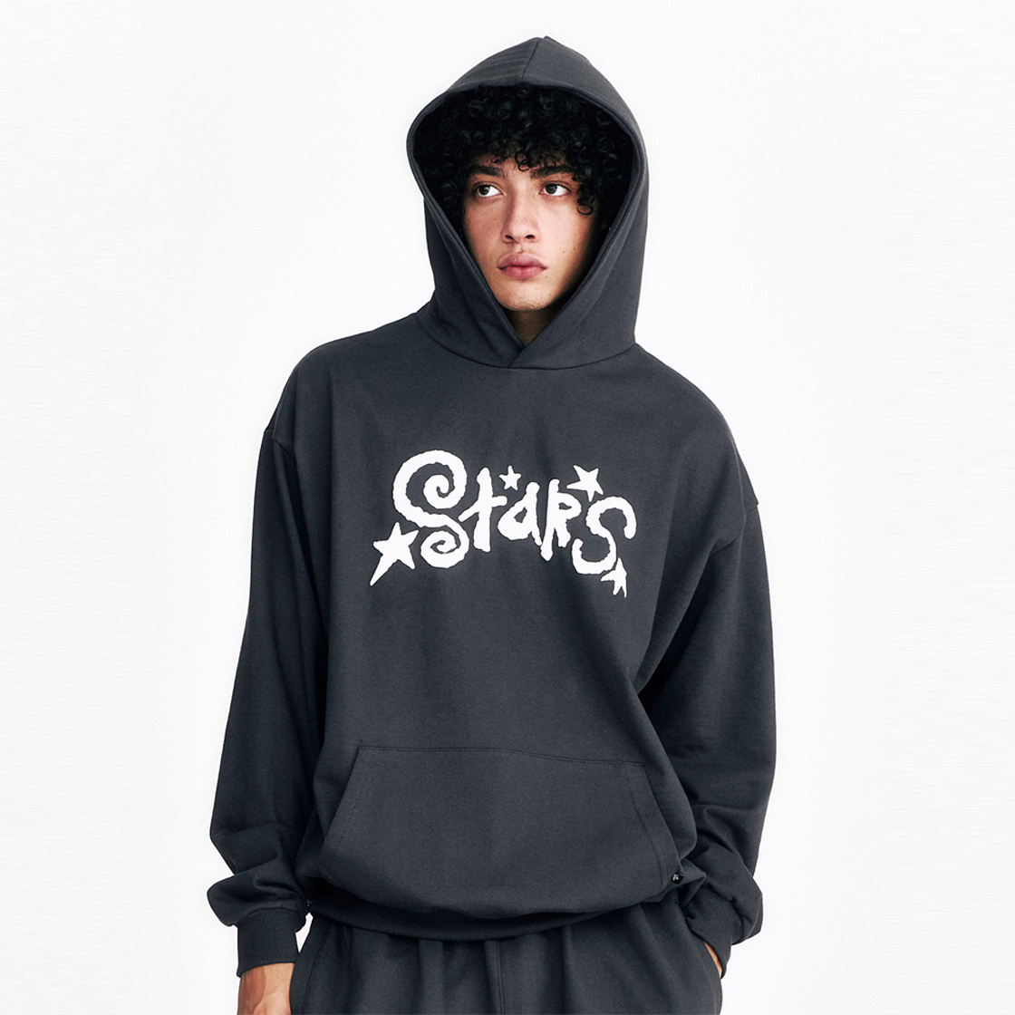 쎄르페 스타 엠보 후드티 차콜(SSERPE Star Embossed Hoodie Charcoal) - 3