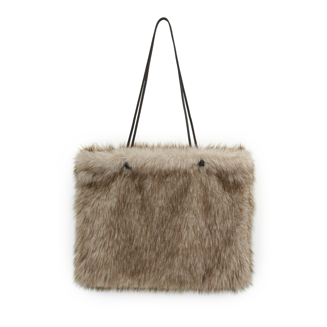 P0000BEV Greenbutter Ombre Fur Leather Bag Beige