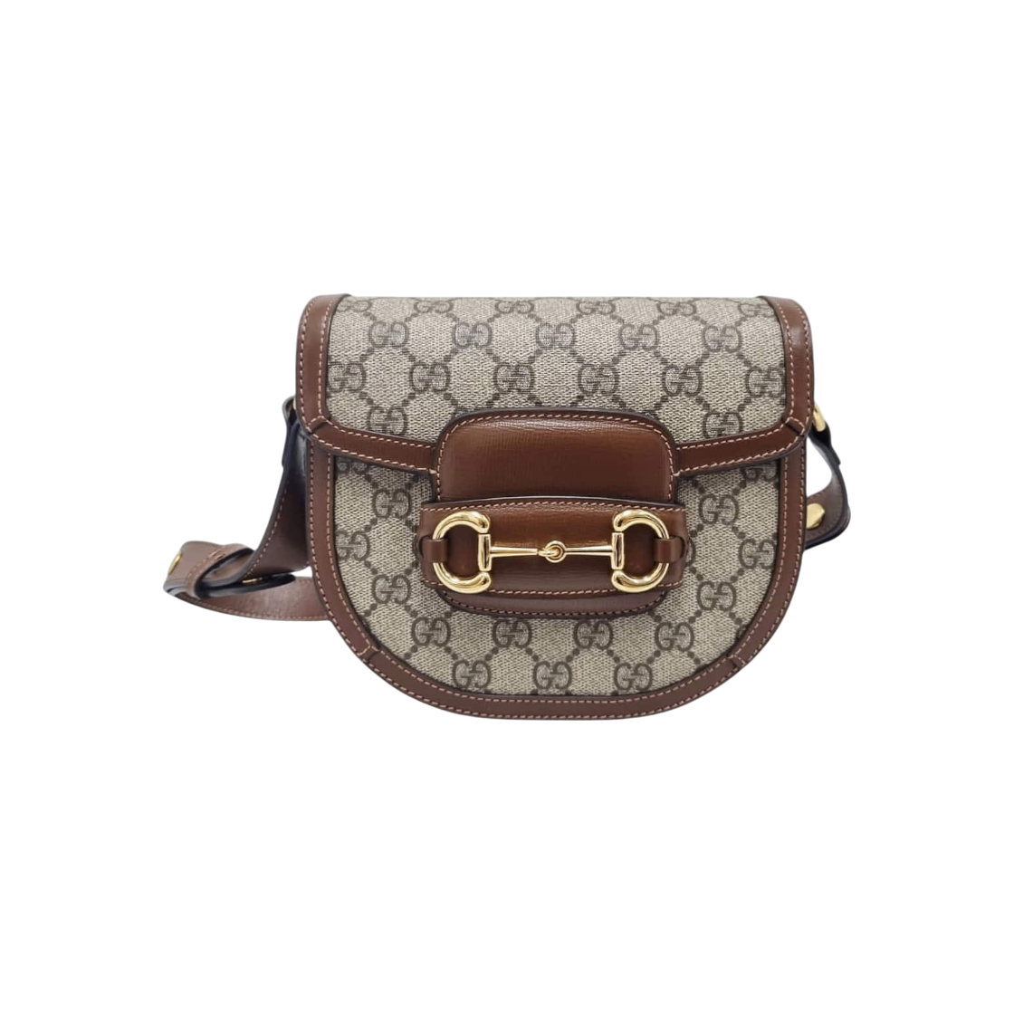 IT4WSEO326DP Gucci 1955 Horsebit Round Mini Shoulder Bag